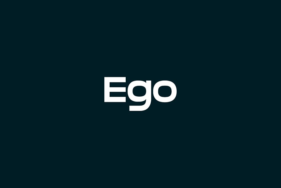 Ejemplo de fuente Ego Regular
